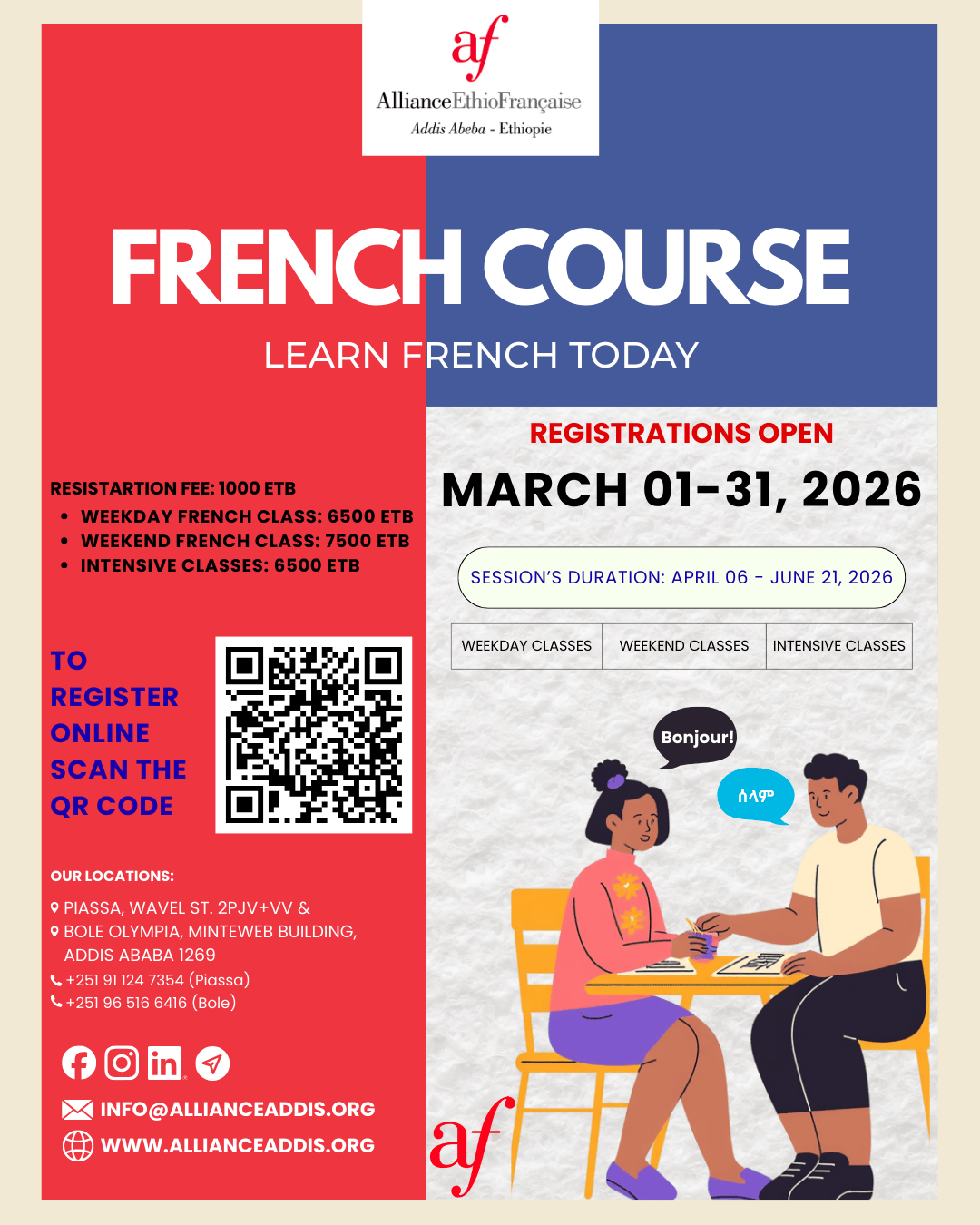 French class available