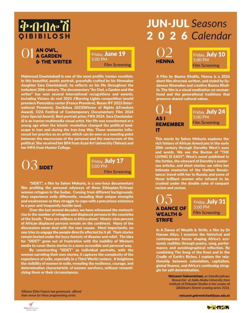 Qibibilosh Schedule